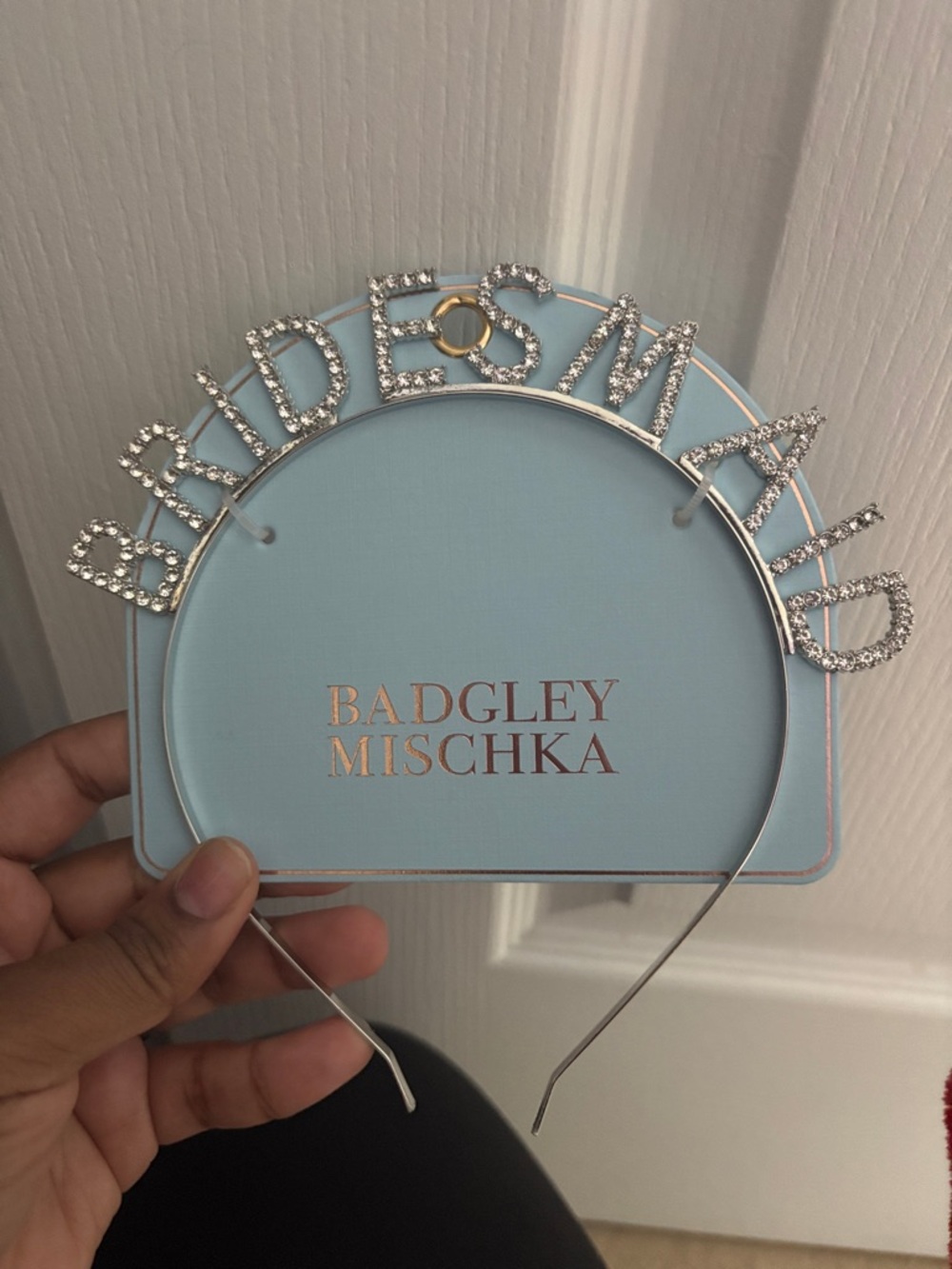 Badgley Mischka Silver Crystal BRIDESMAID Headband